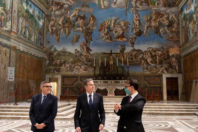 U.S. Secretary of State Antony Blinken visits Sistine Chapel